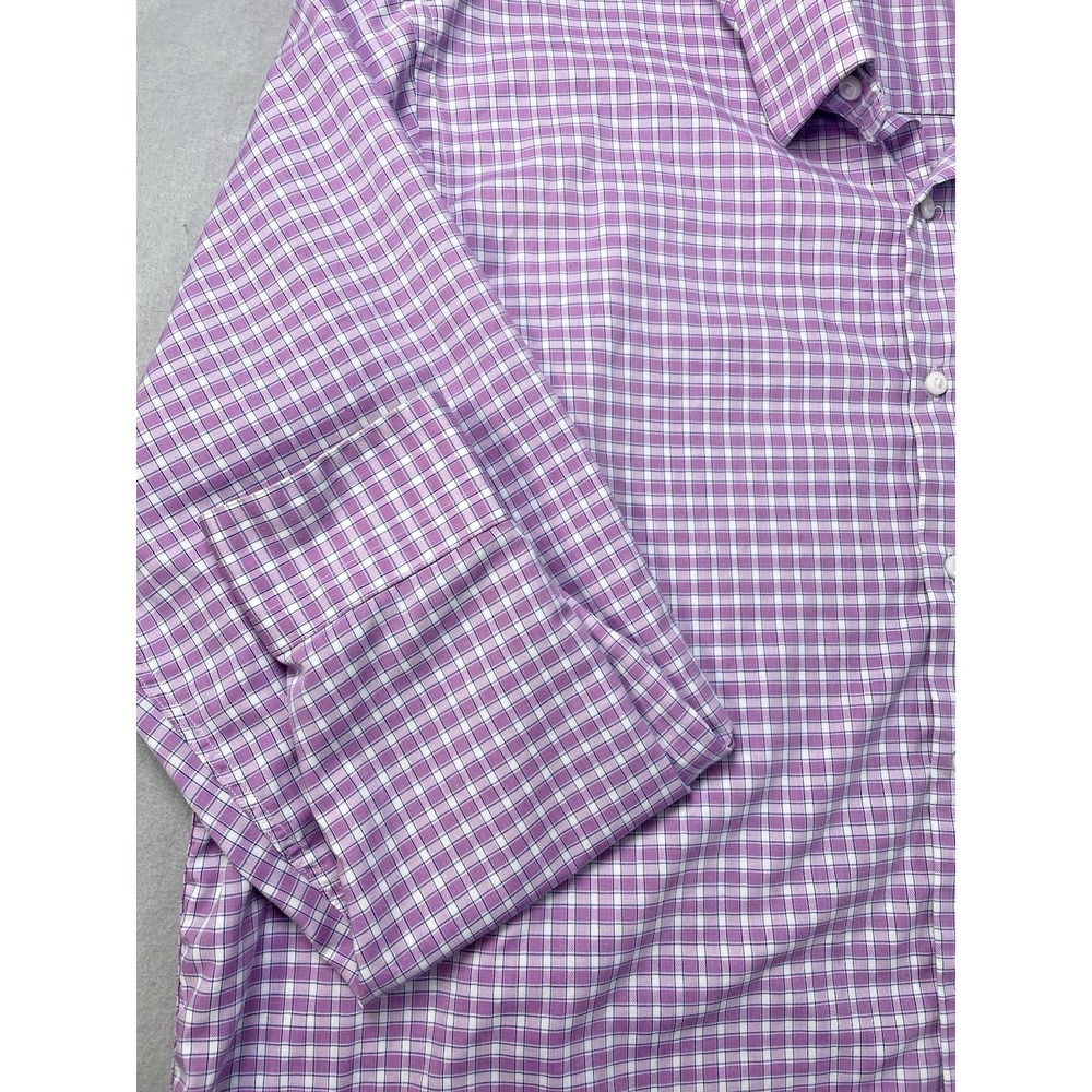 Oak Hill Premium Mens Gingham Non Iron Button Down Shirt 18 36/37 T - Picture 8 of 16